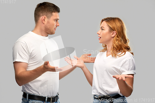 Image of unhappy couple having argument