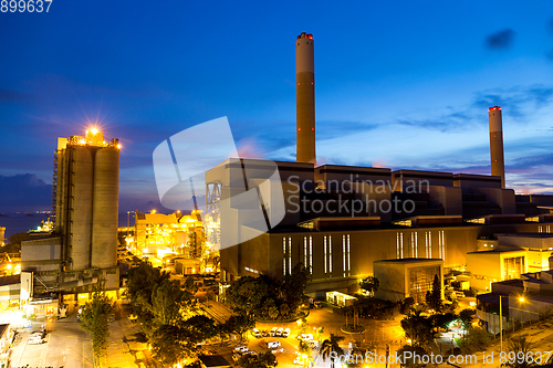 Image of Cement Plant and power sation in sunset
