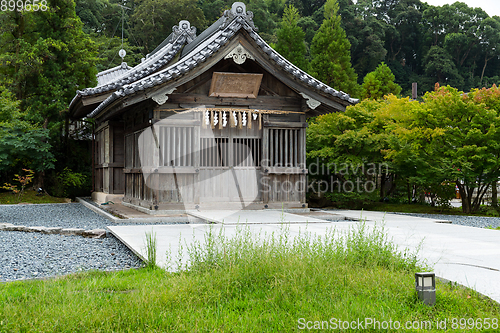 Image of Japanese house in garden