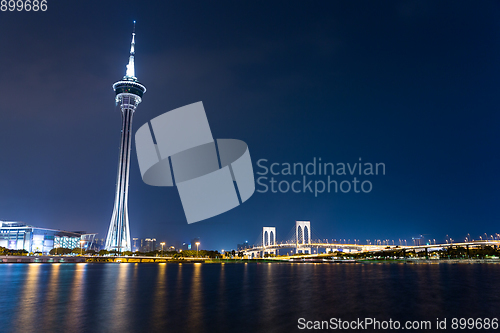 Image of Macau city at night