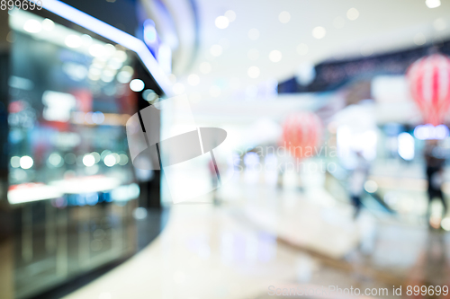 Image of Blurry view of shopping mall