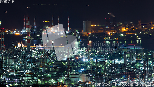 Image of Industrial area in Japan at night