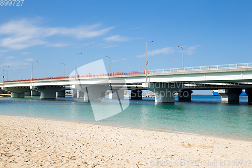Image of Bridge over the beach in okinawa