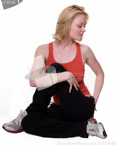 Image of Woman stretching 