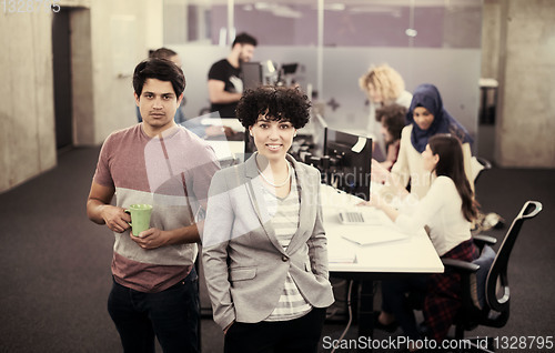 Image of Portrait of successful multiethnic Business people