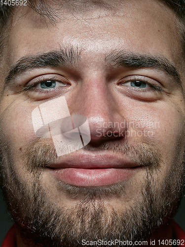 Image of Close up portrait of young caucasian man