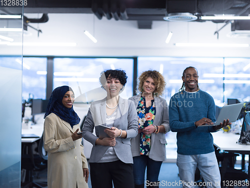 Image of Portrait of successful multiethnic Business people