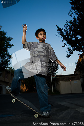 Image of Balancing on Skateboard