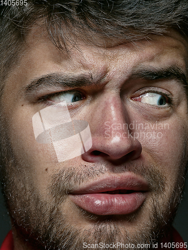 Image of Close up portrait of young caucasian man