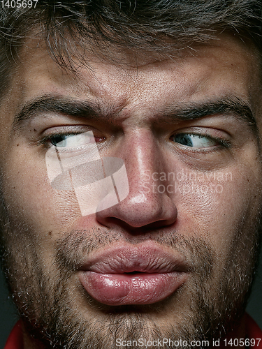 Image of Close up portrait of young caucasian man