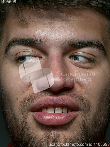 Image of Close up portrait of young caucasian man