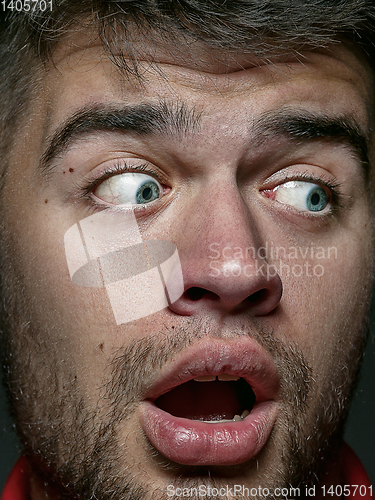 Image of Close up portrait of young caucasian man