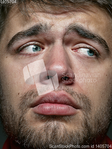 Image of Close up portrait of young caucasian man