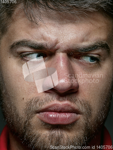 Image of Close up portrait of young caucasian man