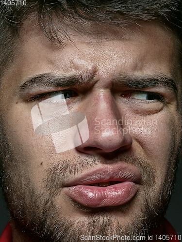 Image of Close up portrait of young caucasian man