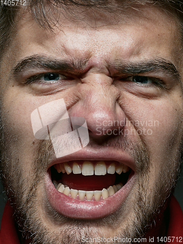 Image of Close up portrait of young caucasian man