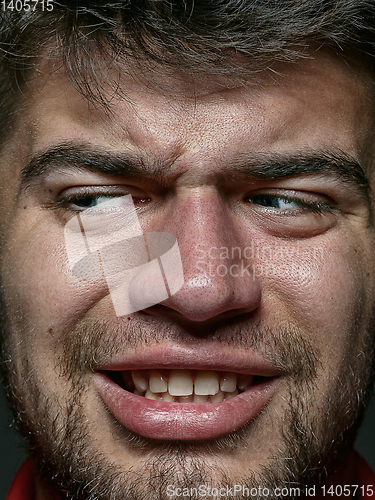 Image of Close up portrait of young caucasian man