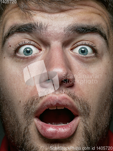 Image of Close up portrait of young caucasian man