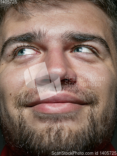 Image of Close up portrait of young caucasian man