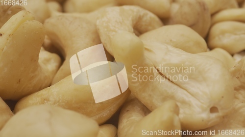 Image of Cashew nuts macro footage with camera motion