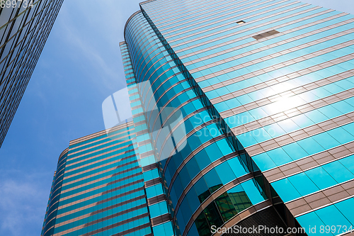 Image of Glass wall of an office building