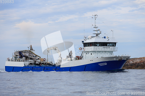 Image of boat in fords Northen sea