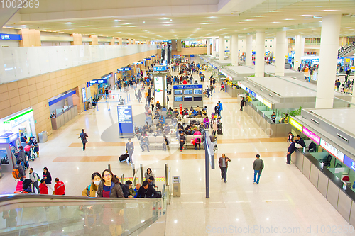 Image of Shanghai Pudong Airport hall, China