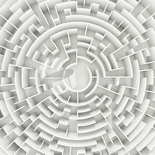 Image of a circle maze from above