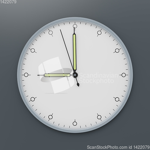 Image of a clock shows nine o\'clock