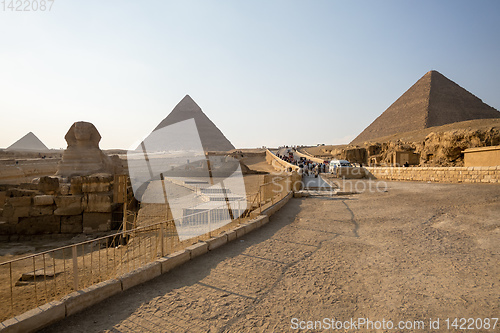 Image of Pyramids at Giza Cairo Egypt