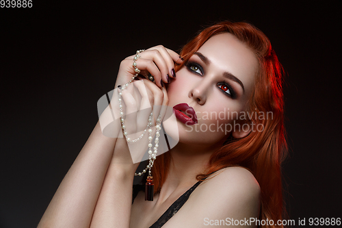 Image of Beautiful vampire young woman