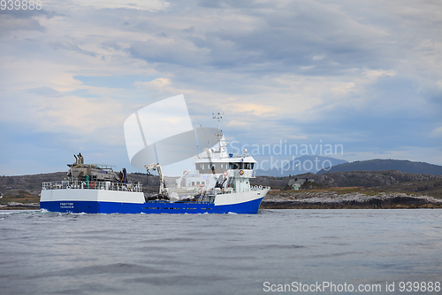 Image of boat in fords Northen sea