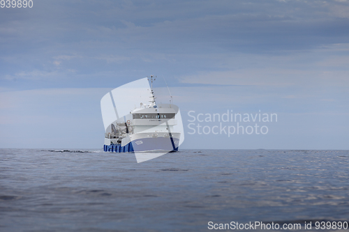 Image of boat in fords Northen sea