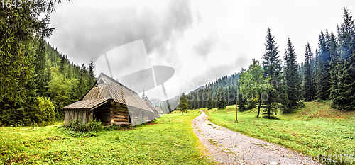 Image of Old Wooden log building Tatra Mountains, Poland