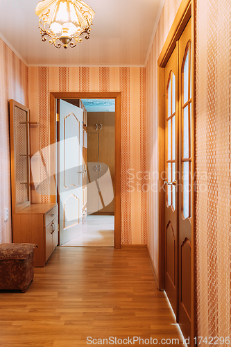 Image of Living Room Interior Of Typical Russian Flat Floor