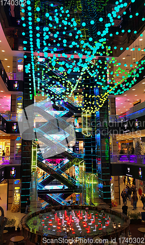 Image of Futuristic design of the atrium in the shopping center European 