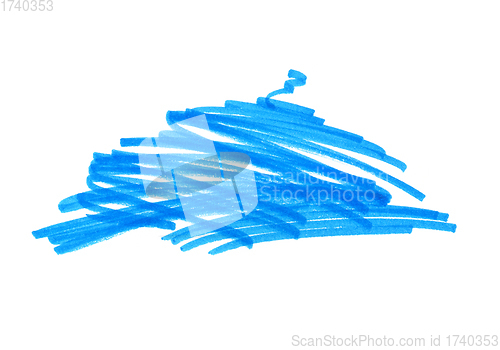 Image of Abstract bright blue touches texture on white