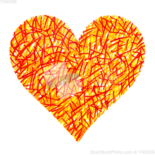 Image of Abstract bright colorful heart on white