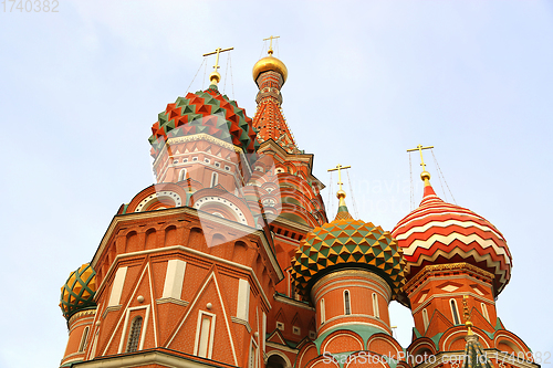 Image of Fragment view of Saint Basil's Cathedral in Moscow, Russia