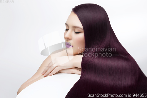 Image of girl with beautiful long hair