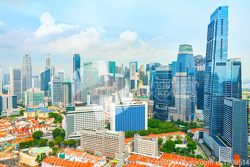 Image of Singapore modern downtown with chinatown