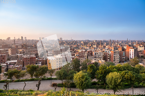 Image of sunset scenery at Cairo Egypt