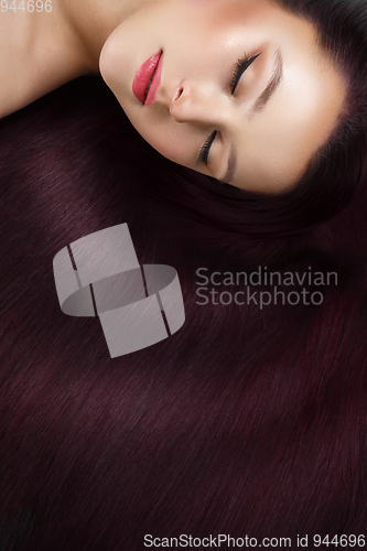 Image of girl with beautiful long hair