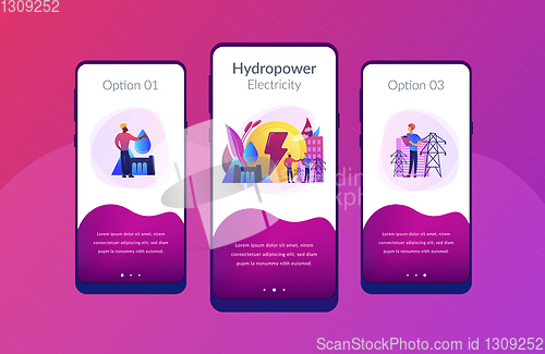 Image of Hydropower app interface template.