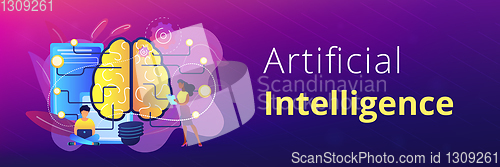 Image of Artificial intelligence concept banner header.