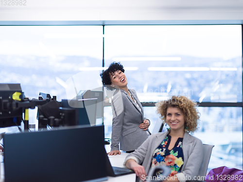 Image of young female software developers at office