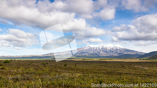 Image of Mount Ruapehu volcano in New Zealand