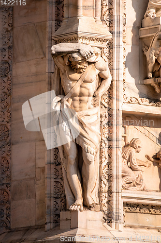 Image of statue at Cathedral Milan Italy