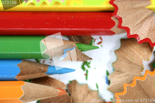 Image of Pencils and wood shavings