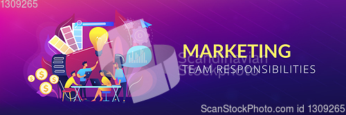 Image of Digital marketing team concept banner header.